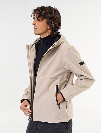 Chaqueta con capucha de neopreno forrada de micropolar