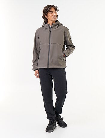 Chaqueta con capucha de neopreno forrada de micropolar