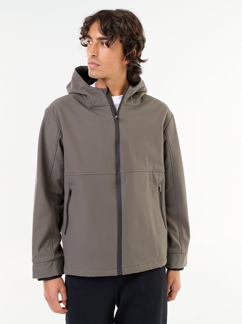Chaqueta con capucha de neopreno forrada de micropolar - Kiabi Chaqueta con capucha de neopreno forrada de micropolar - Kiabi