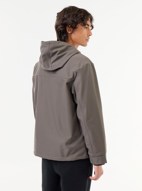 Chaqueta con capucha de neopreno forrada de micropolar - Kiabi Chaqueta con capucha de neopreno forrada de micropolar - Kiabi