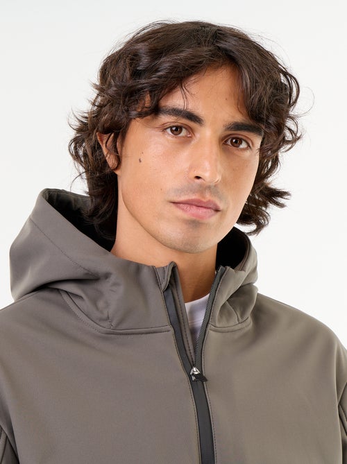 Chaqueta con capucha de neopreno forrada de micropolar - Kiabi Chaqueta con capucha de neopreno forrada de micropolar - Kiabi