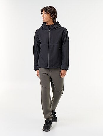 Chaqueta con capucha de neopreno forrada de micropolar