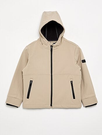 Chaqueta con capucha forrada de micropolar
