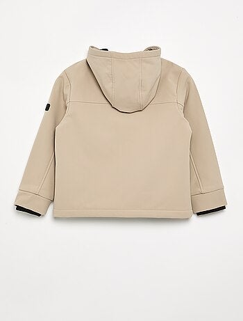 Chaqueta con capucha forrada de micropolar