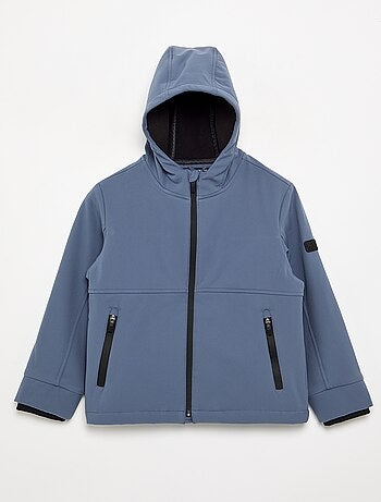 Chaqueta con capucha forrada de micropolar