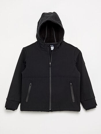 Chaqueta con capucha forrada de micropolar