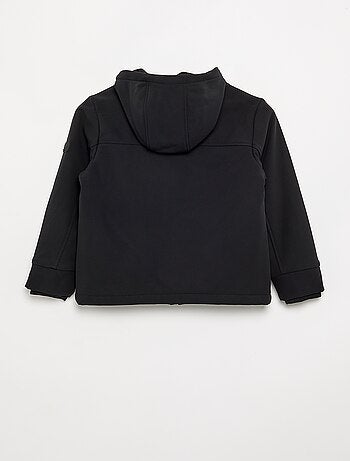 Chaqueta con capucha forrada de micropolar