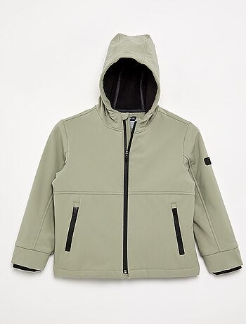 Chaqueta con capucha forrada de micropolar