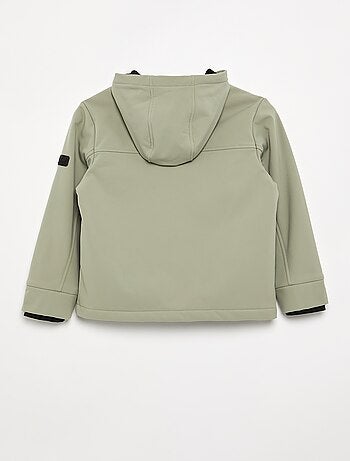 Chaqueta con capucha forrada de micropolar