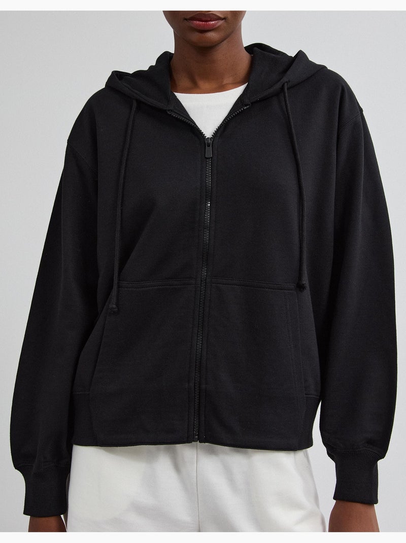 Chaqueta con capucha, mo fashion Negro - Kiabi