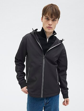 Chaqueta con capucha softshell lisa 'JJ Rebel'