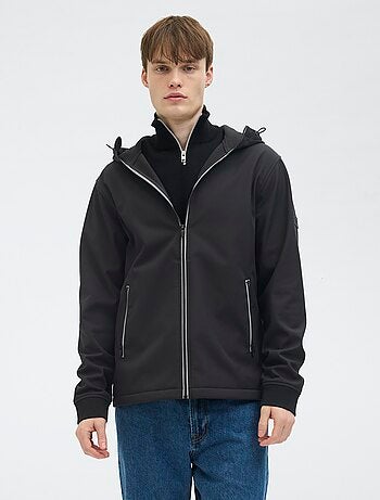 Chaqueta con capucha softshell lisa 'JJ Rebel'