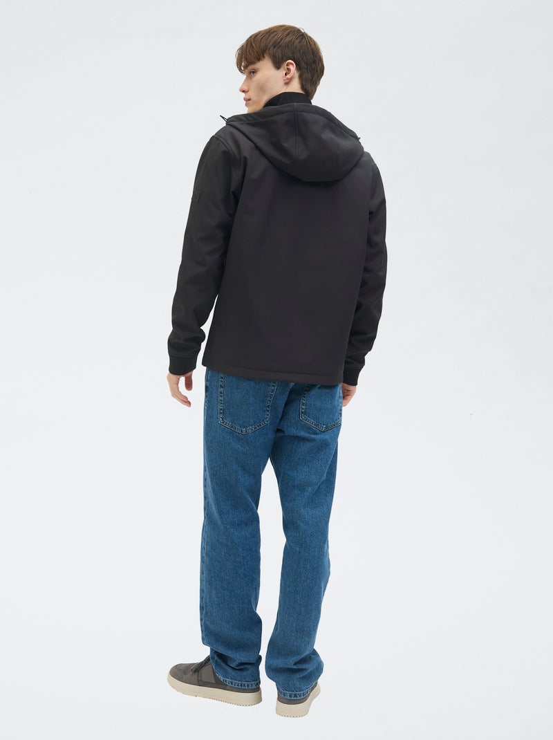 Chaqueta con capucha softshell lisa 'JJ Rebel' Negro - Kiabi