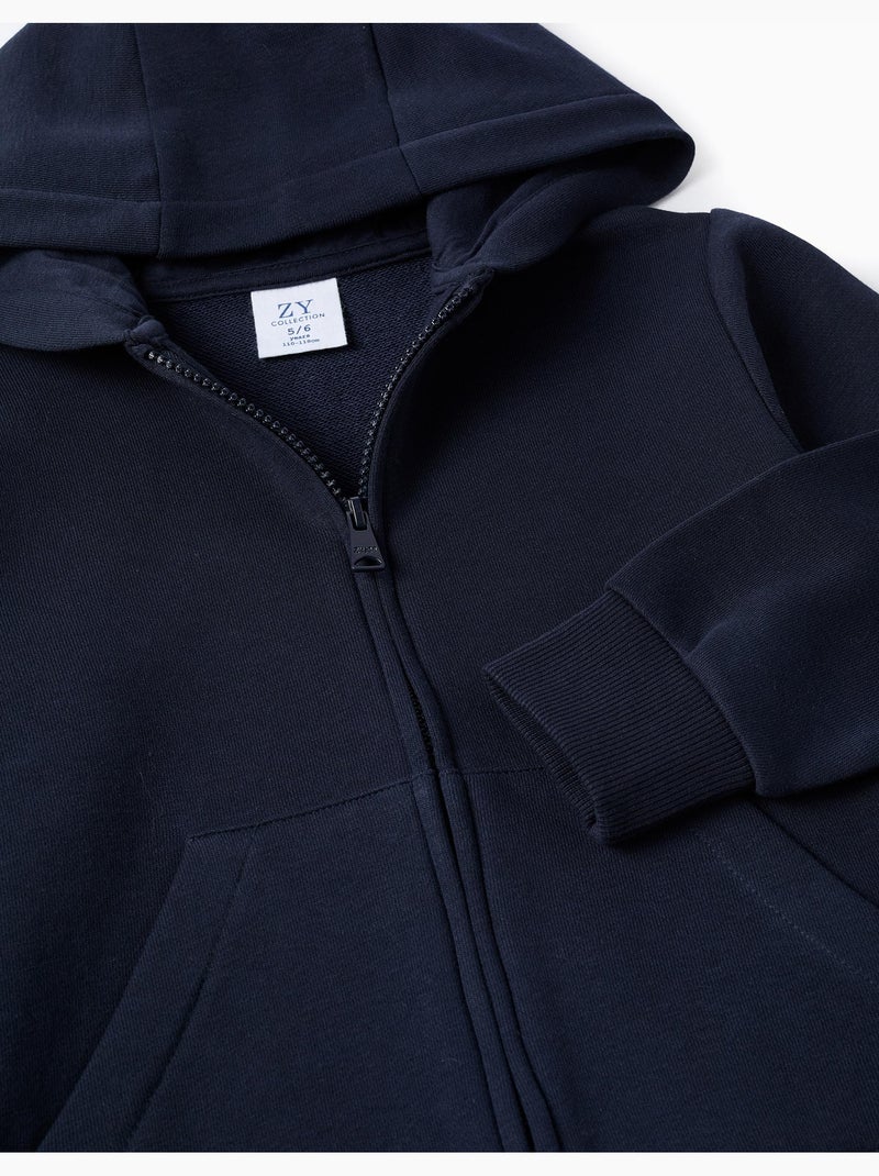 Chaqueta con capucha y bolsillos Azul oscuro - Kiabi