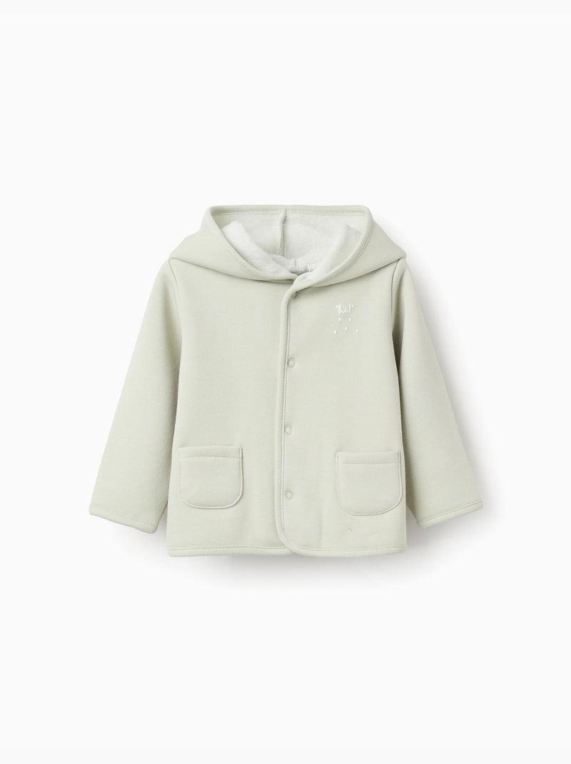 Chaqueta con capucha y forro polar térmico Verde claro - Kiabi