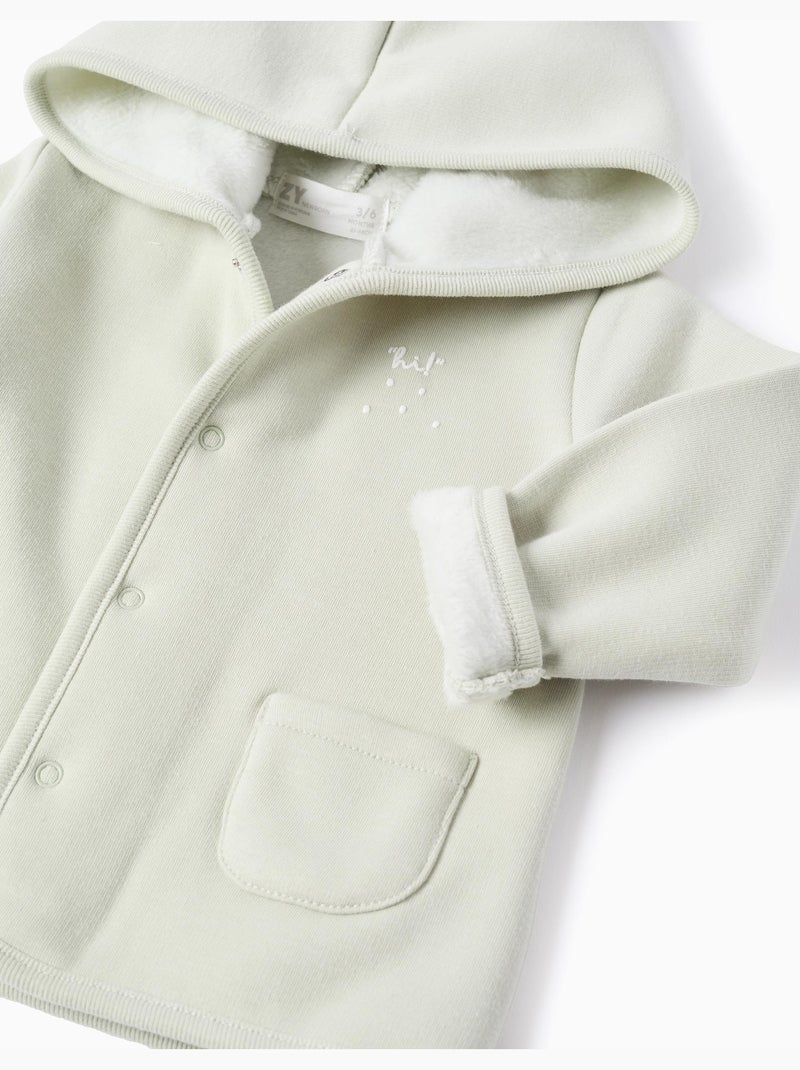 Chaqueta con capucha y forro polar térmico Verde claro - Kiabi