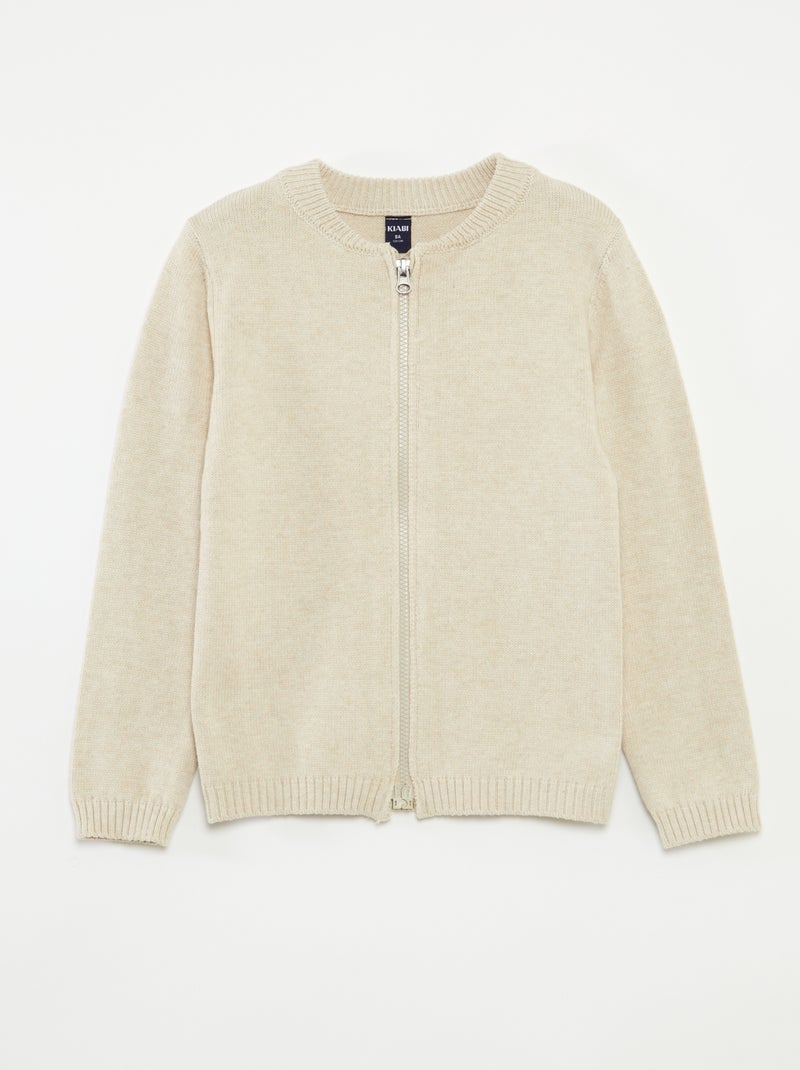 Chaqueta con cremallera - colección fácil de poner BEIGE - Kiabi