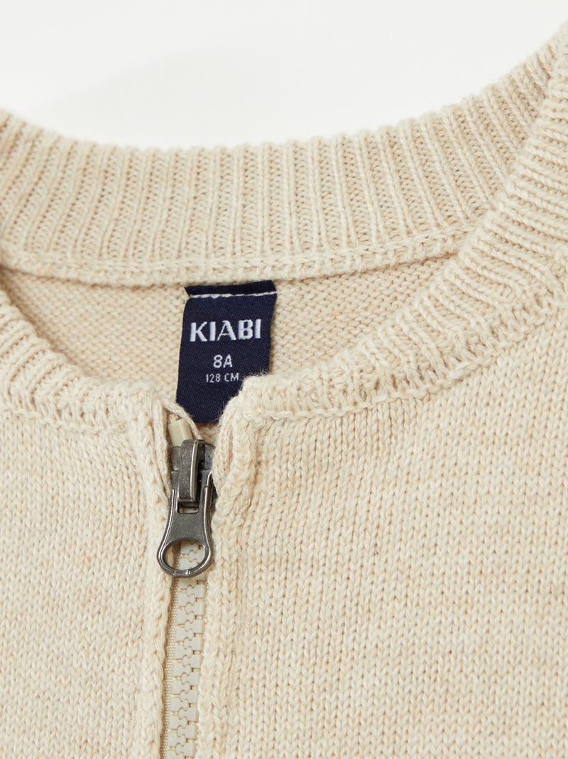 Chaqueta con cremallera - colección fácil de poner BEIGE - Kiabi