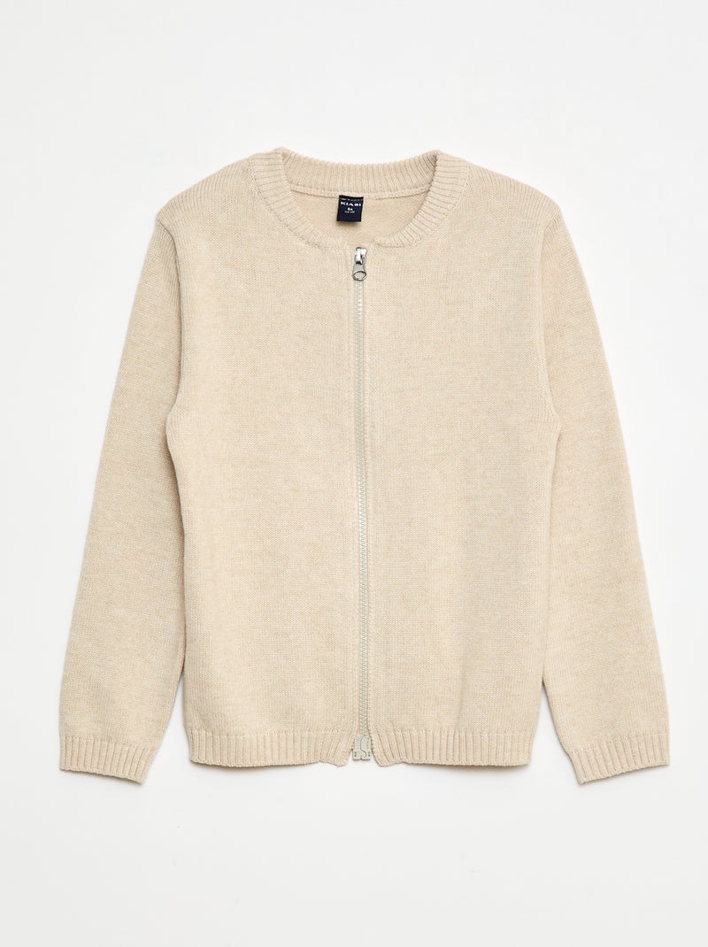 Chaqueta con cremallera - colección fácil de poner BEIGE - Kiabi