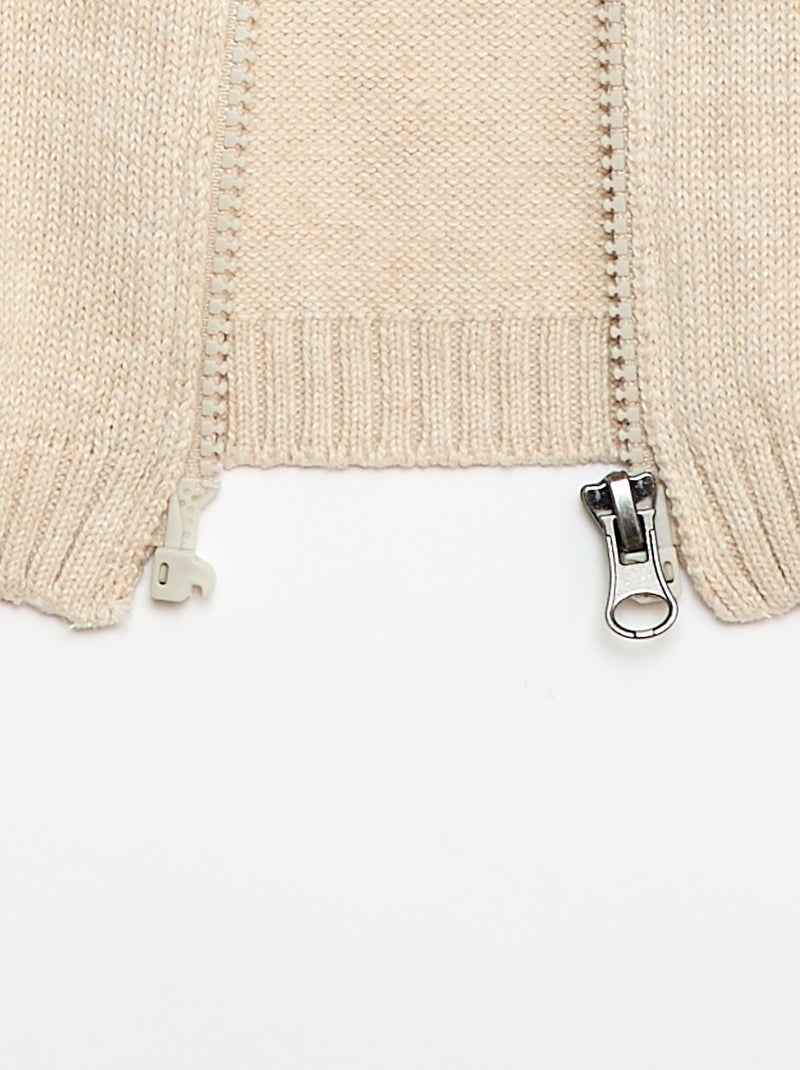 Chaqueta con cremallera - colección fácil de poner BEIGE - Kiabi