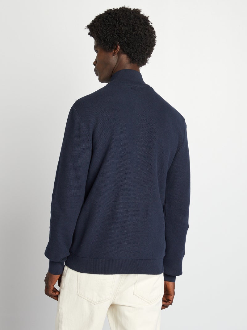 Chaqueta con cremallera cuello alto AZUL - Kiabi