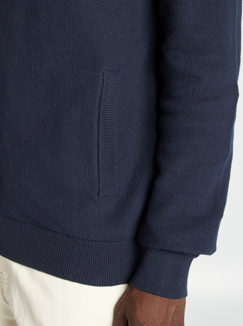 Chaqueta con cremallera cuello alto AZUL - Kiabi
