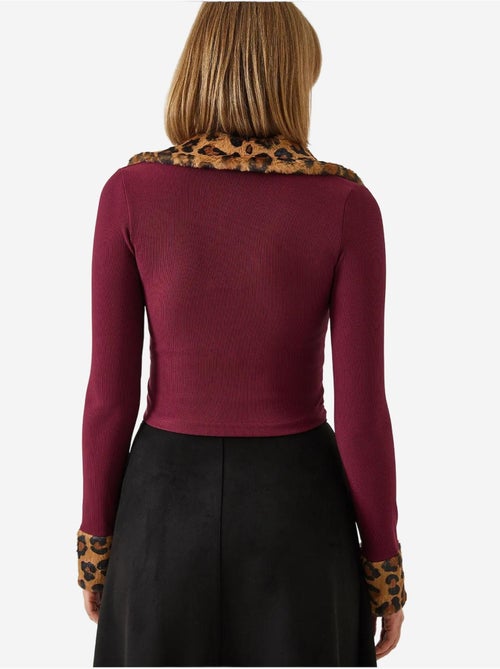 Chaqueta con cremallera de felpa de leopardo lucci - Kiabi Chaqueta con cremallera de felpa de leopardo lucci - Kiabi