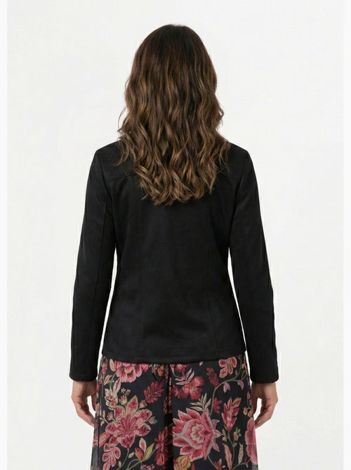 Chaqueta con cremallera de tejido de ante aterciopelado - Afibel - Kiabi