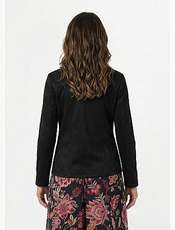 Chaqueta con cremallera de tejido de ante aterciopelado - Afibel