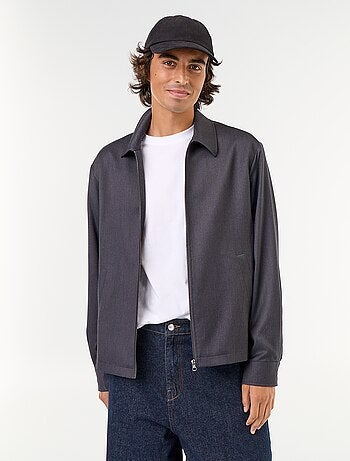 Chaqueta con cremallera lisa