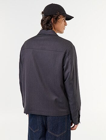 Chaqueta con cremallera lisa