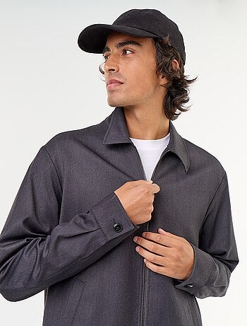 Chaqueta con cremallera lisa
