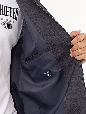 Chaqueta con cremallera lisa