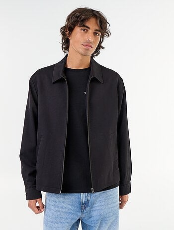 Chaqueta con cremallera lisa
