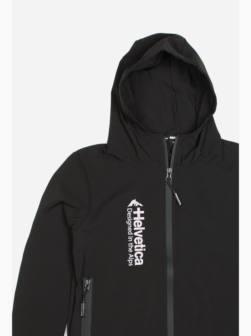 Chaqueta con cremallera y capucha - helvetica Negro - Kiabi