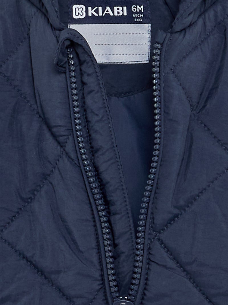 Chaqueta con cremallera y capucha Azul - Kiabi