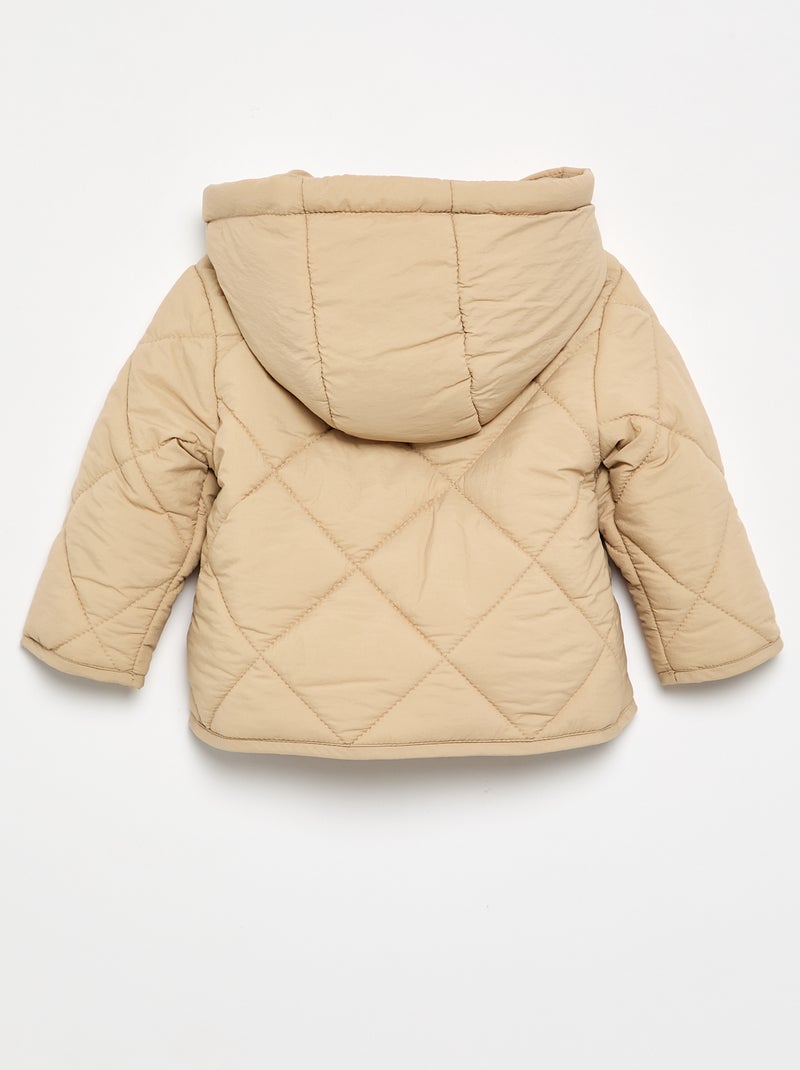 Chaqueta con cremallera y capucha Beige - Kiabi