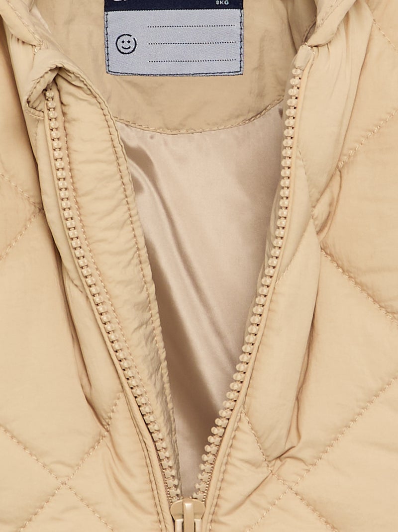 Chaqueta con cremallera y capucha Beige - Kiabi