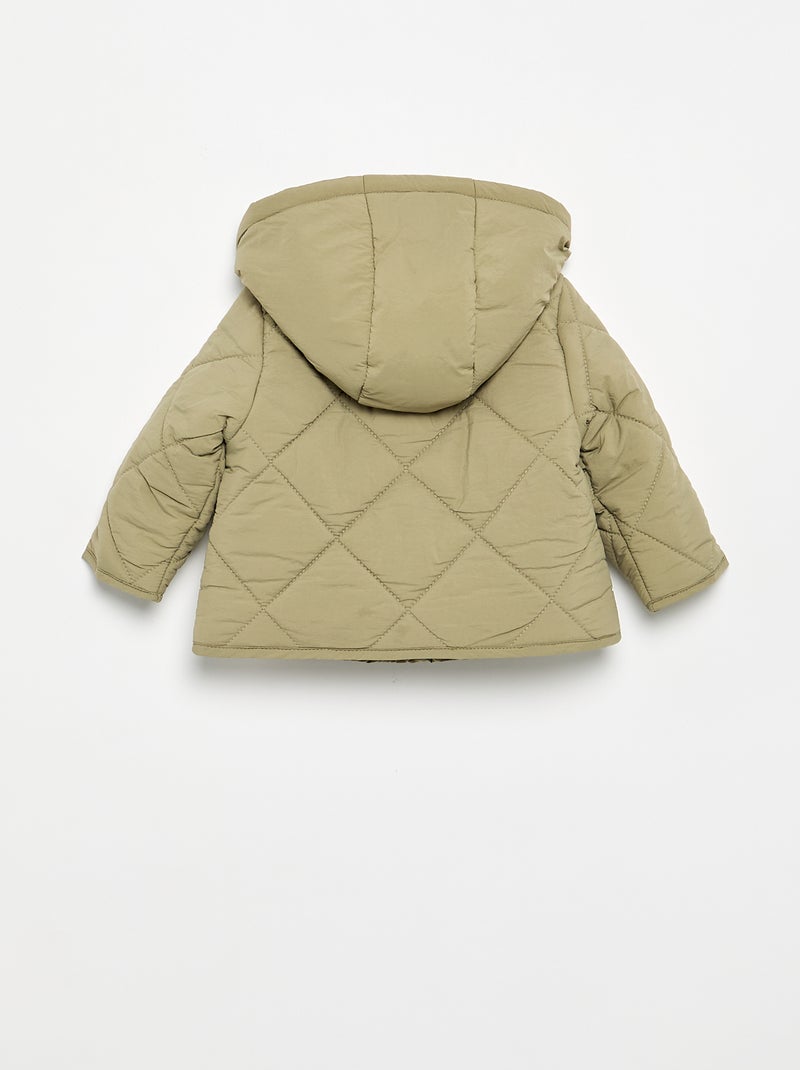 Chaqueta con cremallera y capucha Verde - Kiabi