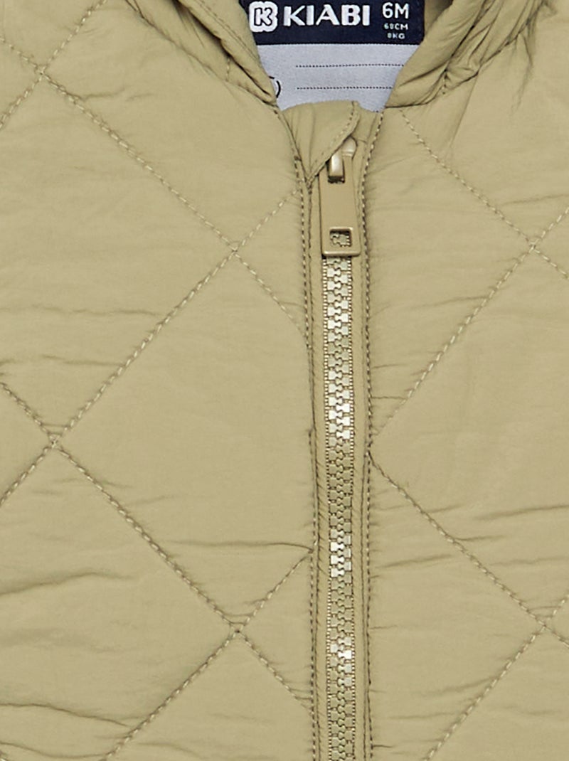 Chaqueta con cremallera y capucha Verde - Kiabi