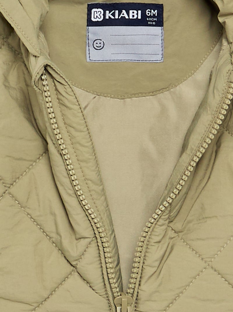 Chaqueta con cremallera y capucha Verde - Kiabi