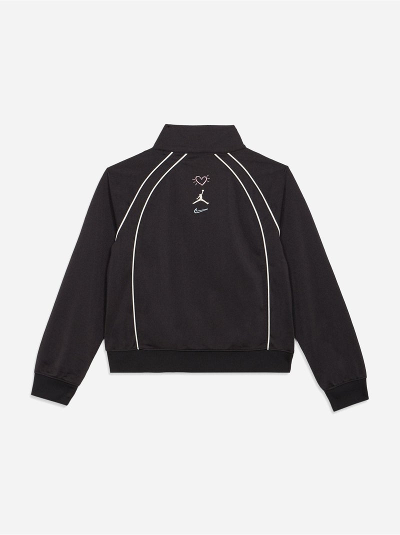 Chaqueta con cremallera y cuello alto - Jordan Negro - Kiabi