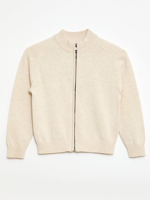 Chaqueta con cremallera y cuello alto - Kiabi