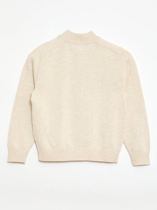 Chaqueta con cremallera y cuello alto - Kiabi