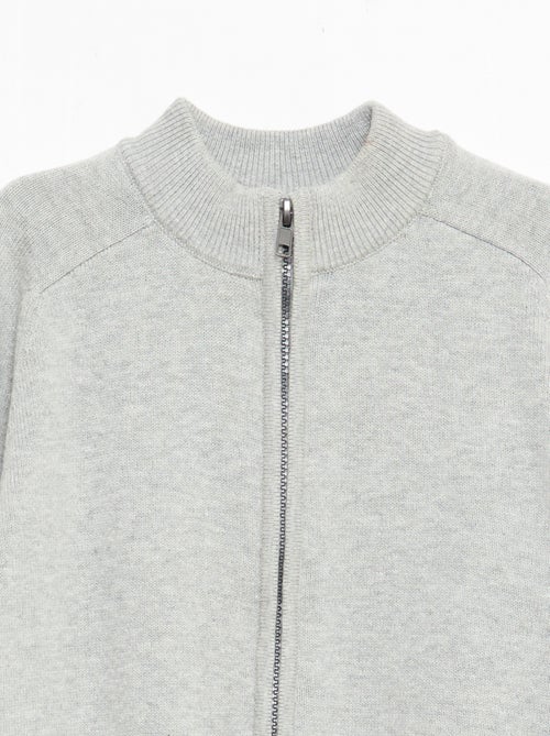 Chaqueta con cremallera y cuello alto - Kiabi