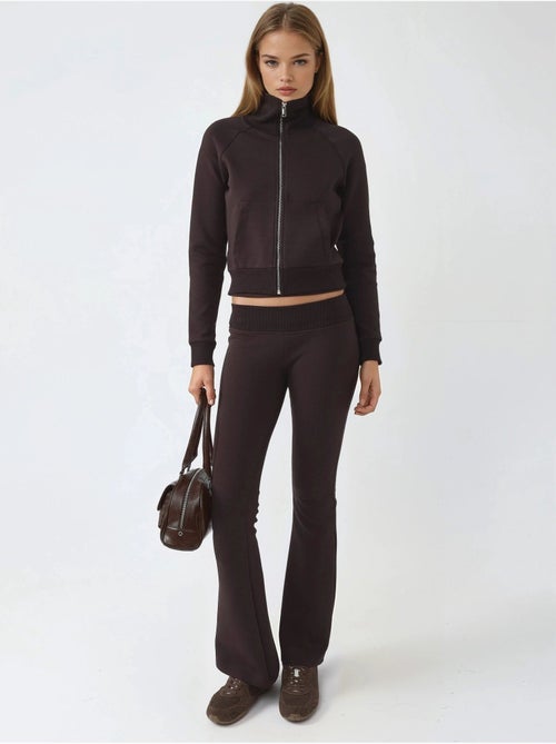 Chaqueta con cremallera y cuello de chaqueta de mezcla de algodón busem - Kiabi