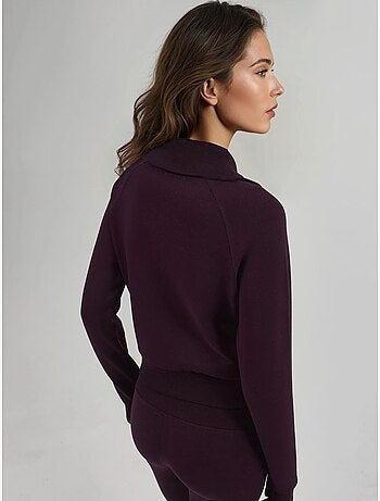 Chaqueta con cremallera y cuello de chaqueta de mezcla de algodón busem