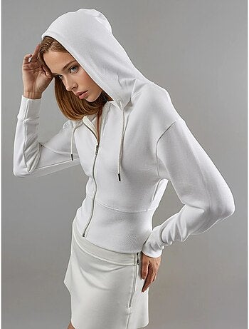 Chaqueta con cremallera y manga larga con capucha busem