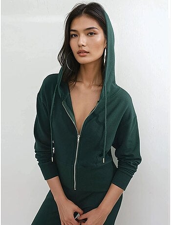 Chaqueta con cremallera y manga larga con capucha busem