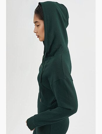 Chaqueta con cremallera y manga larga con capucha busem